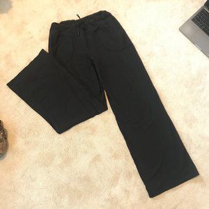 LuluLemon Mid-Rise Wide-Leg Drawstring Pants Black